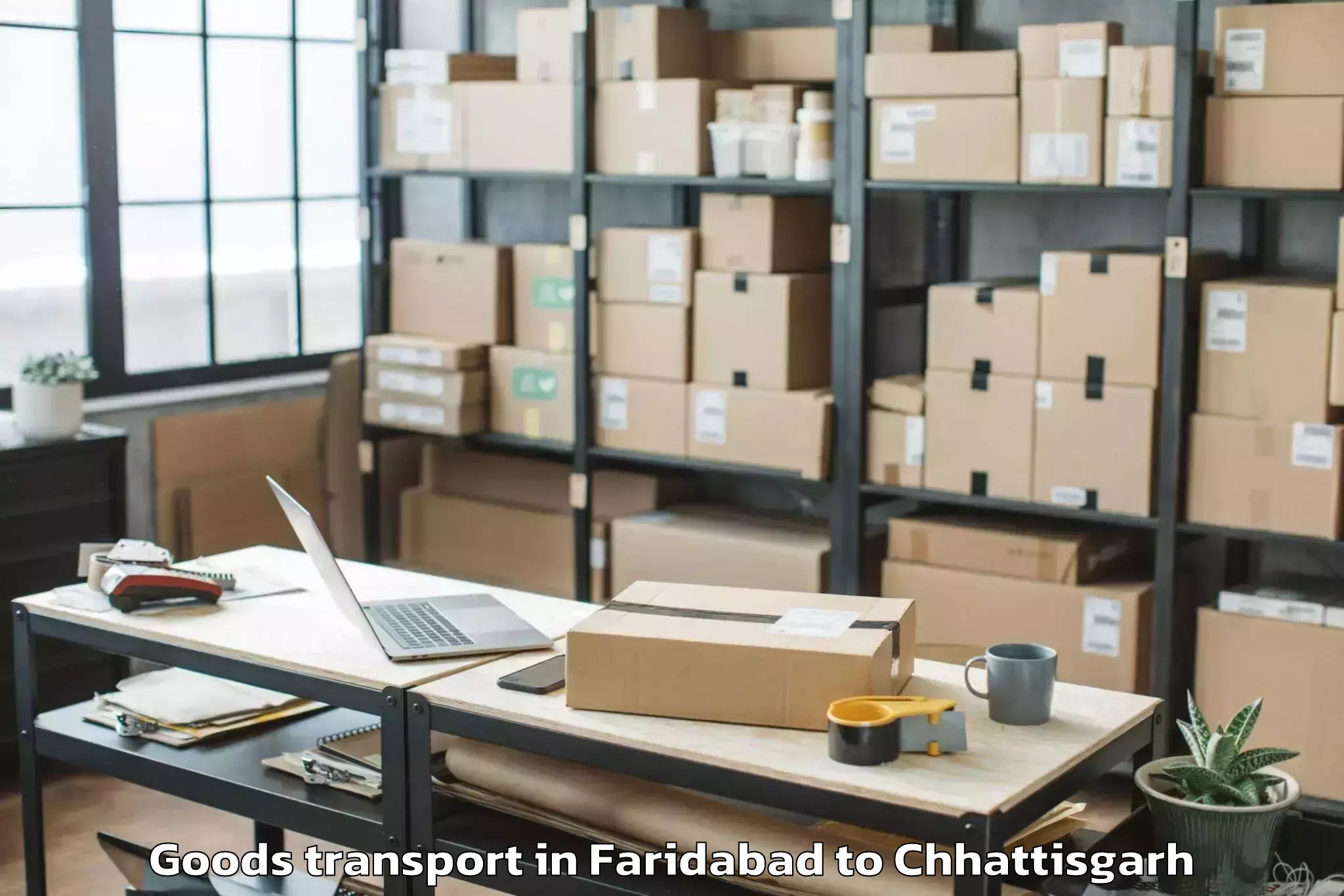 Book Your Faridabad to Raigarh Goods Transport Today